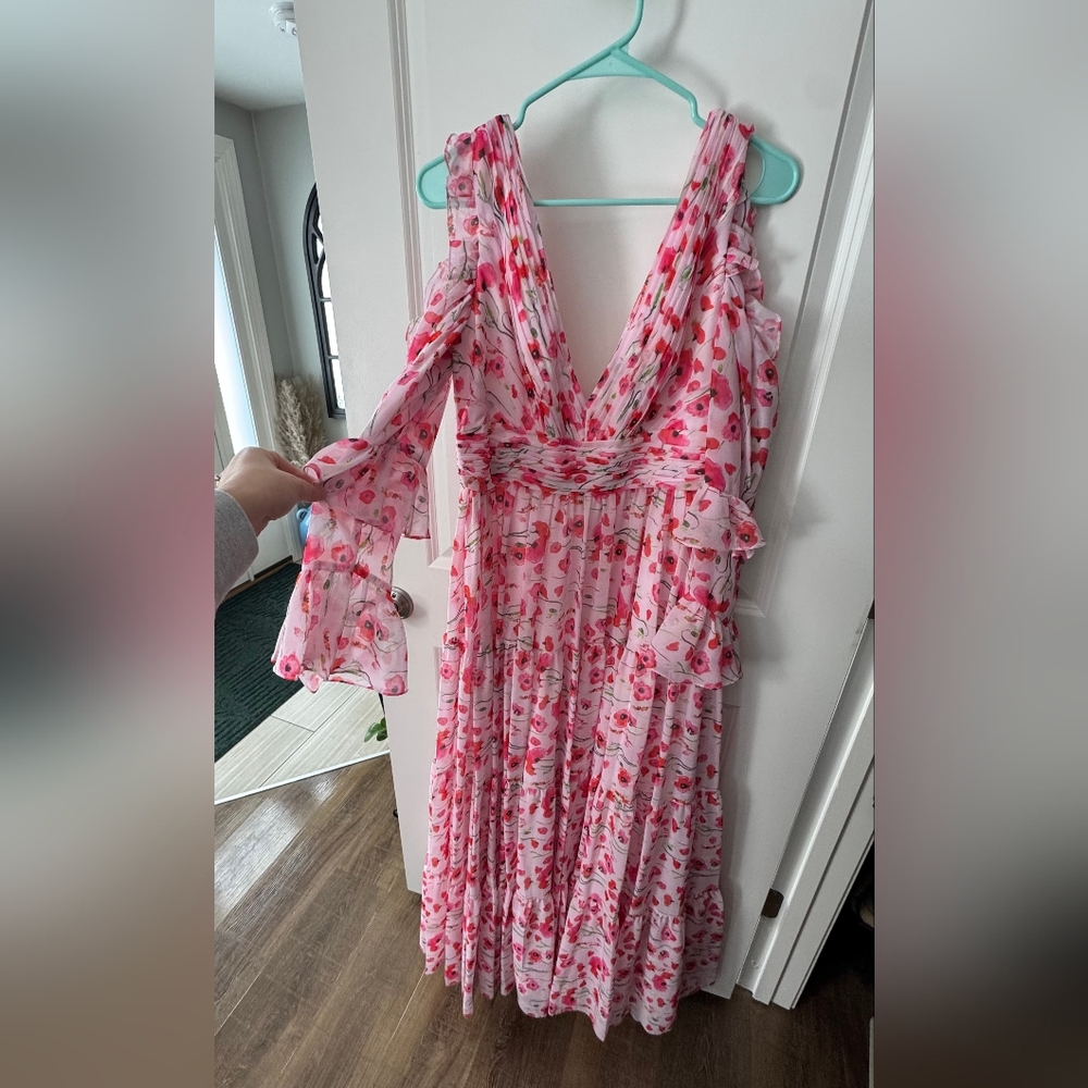 Floral Pink Maxi Dress